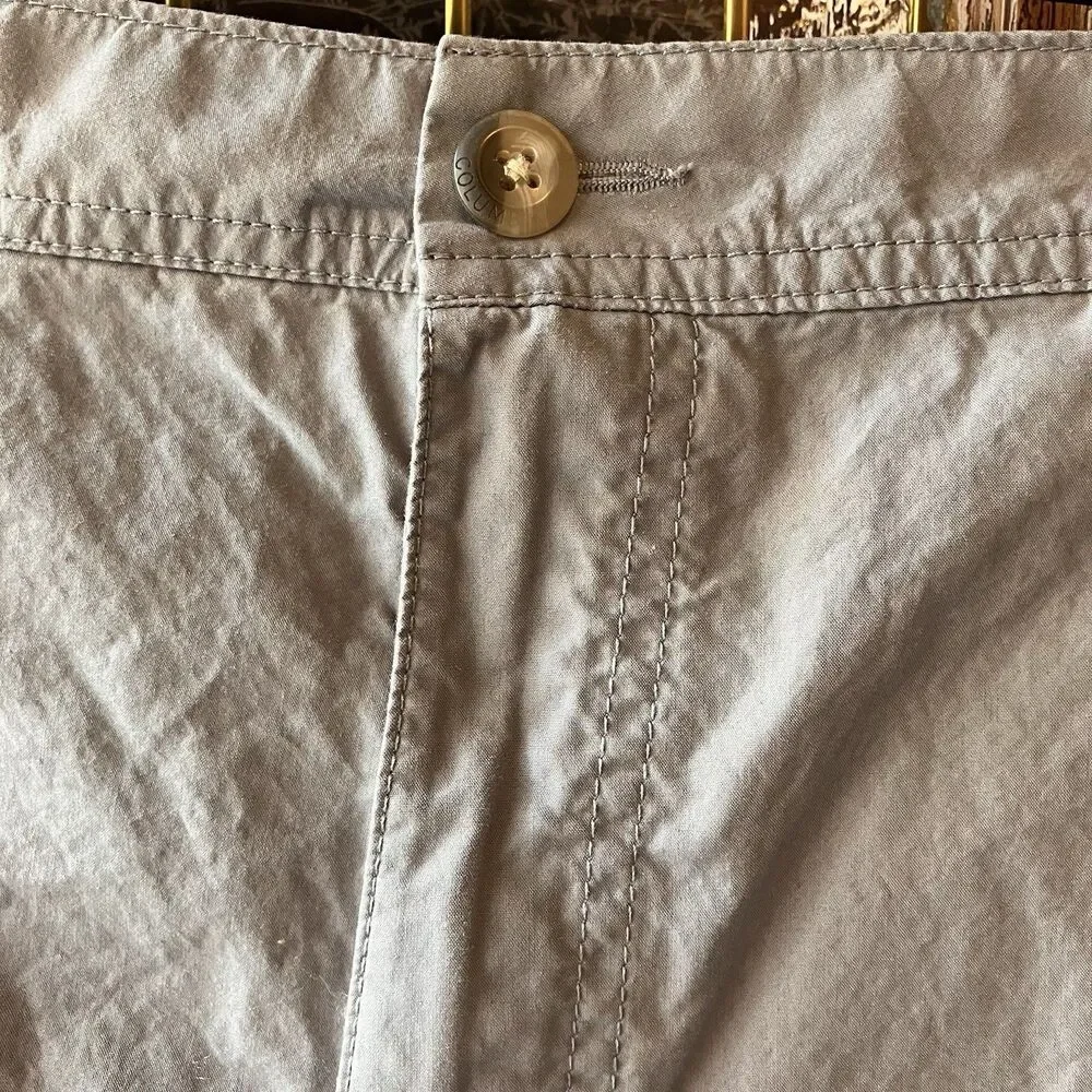 Columbia Chino‎ Shorts Men's 34x10 Gray Sportswear Flat Front Zip Hiking Fishing
